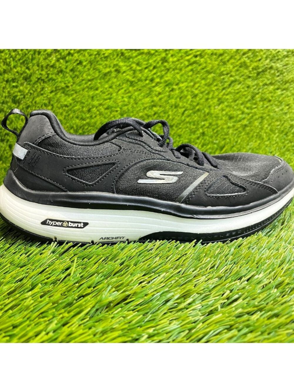 Skechers Go Walk Workout Walker Womens Size 7 Black White Running Shoes Sneakers